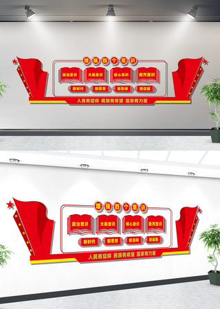 四个意识文化墙 四个意识文化墙