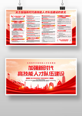 新时代高技能人才队伍建设意见宣传栏
