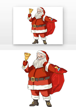 圣诞老人背着圣诞礼物 圣诞老人背着圣诞礼物