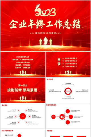 ��ɫ����2023��ҵ���չ����ܽ�ppt ppt