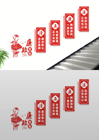 廉政楼梯文化墙 廉政楼梯文化墙