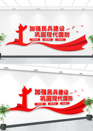 民兵之家部队标语文化墙 民兵之家部队标语文化墙