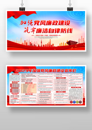 2023年加强党风廉政建设宣传栏展板 2023年加强党风廉政建设宣传栏展板