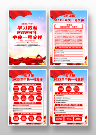 2023年中央一号文件党建宣传挂画