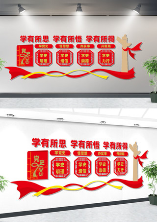 党史学习教育文化墙 党史学习教育文化墙