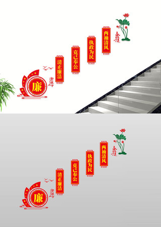 廉政楼梯文化墙 廉政楼梯文化墙