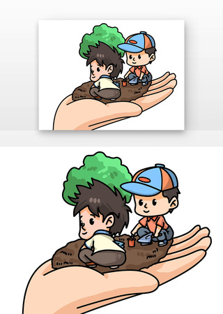 植树的男孩 植树的男孩