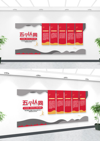 五个认同民族团结文化墙 五个认同民族团结文化墙