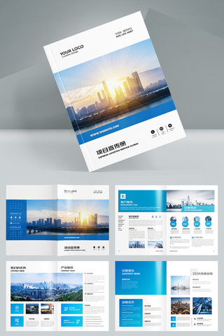 大气蓝色公司画册 大气蓝色公司画册