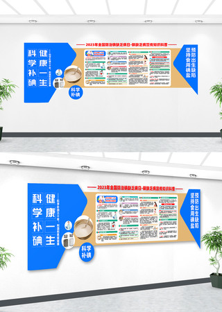 2023年全国防治碘缺乏病日文化墙 PSD