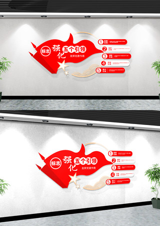 强化五个引领党建文化墙 强化五个引领党建文化墙