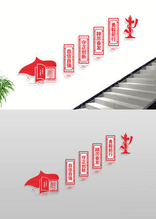 党建楼梯文化墙背景墙 党建楼梯文化墙背景墙