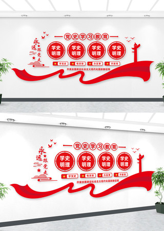 党史学习文化墙 党史学习文化墙