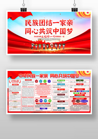 民族团结展板设计 民族团结展板设计