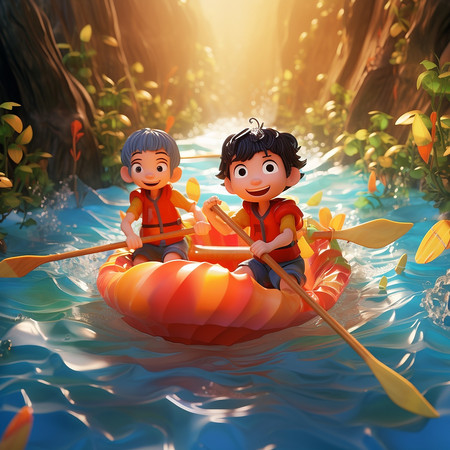 水上划船的人 水上划船的人