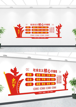 社会主义核心价值观党建文化墙