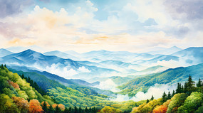 дʵ��ɽ��������廭