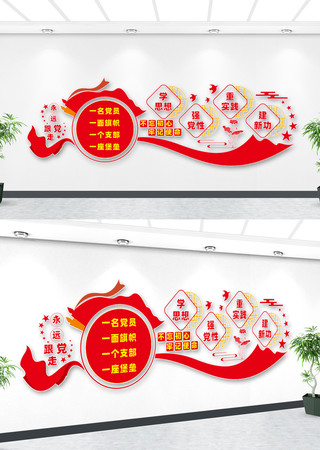 党支部文化墙 党支部文化墙