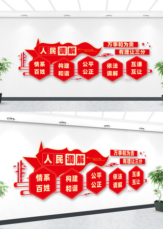 调解室标语文化墙 调解室标语文化墙