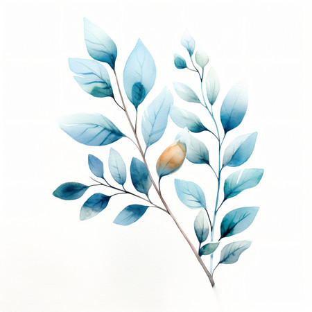 ��ɫ��Ҷ�廭 JPG