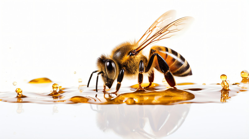 地面上的蜂蜜与蜜蜂 地面上的蜂蜜与蜜蜂