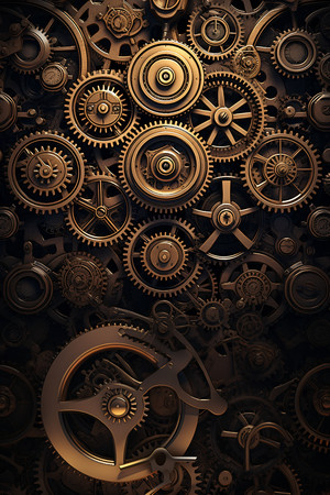金色齿轮背景图 金色齿轮背景图