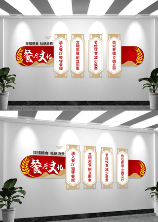 珍惜粮食食堂文化墙 AI