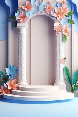 ��Լ��ɫչʾ̨�����ز� PNG