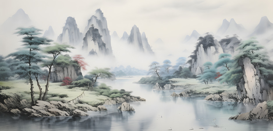 Ⱥɽ�羰��ͼ��ͼ PNG