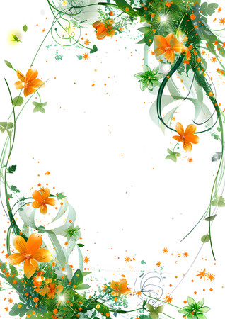 简约小清新花朵边框素材图AI图 简约小清新花朵边框素材图AI图