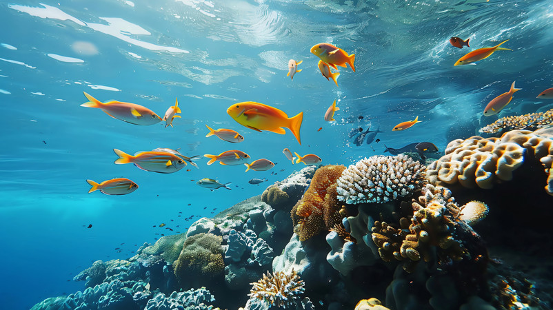 海底的海洋生物图片素材