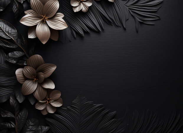 黑色植物抽象背景 黑色植物抽象背景