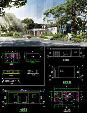 公共卫生间建筑CAD图纸