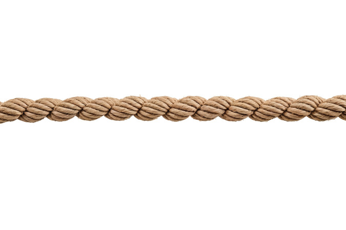 波纹棕色绳孤立白色图片 波纹棕色绳孤立白色图片