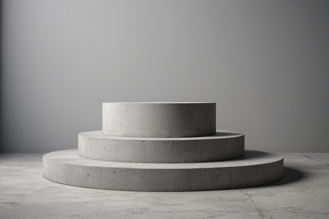 白色地板上混凝土基座的特写高清背景图片 白色地板上混凝土基座的特写高清背景图片