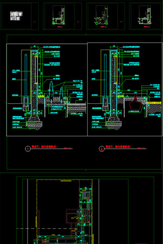 别墅庭院景观水电绿化CAD施工图