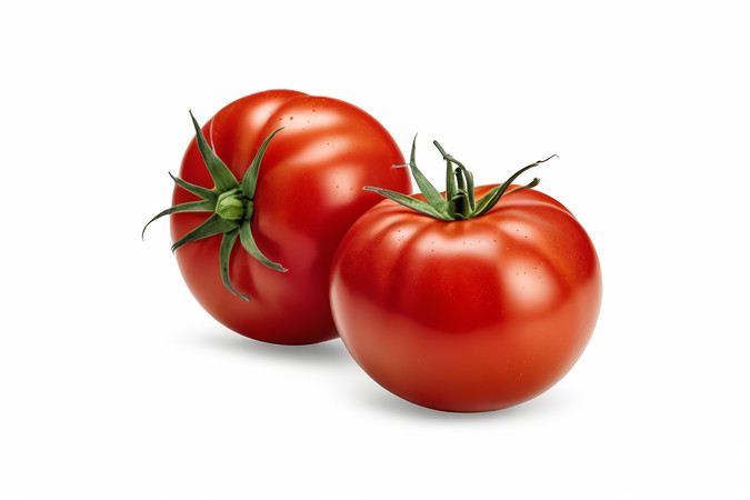 特写西红柿对白色背景图片 特写西红柿对白色背景图片