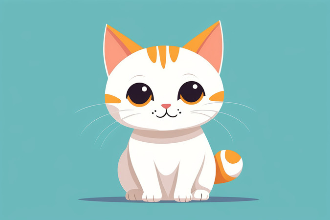 ��ɫ��������һֻ���ų�ɫ�۾��İ�èͼƬ