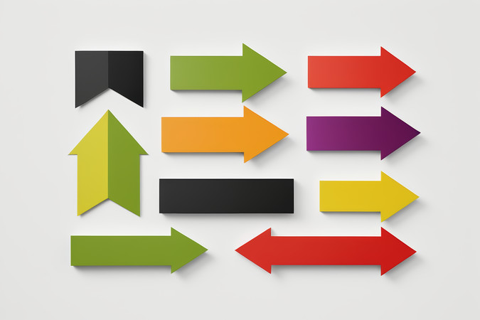白色背景上指向不同方向的箭头图片 白色背景上指向不同方向的箭头图片
