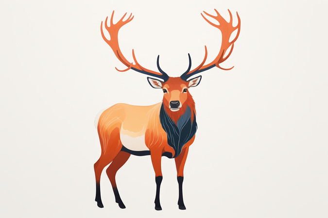 ��ɫ�ķ�����վ��һֻ¹��ͼƬ