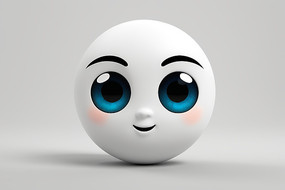 һ����ɫ�ĵ���ɫ���۾��Ͱ�ɫ����ͼƬ