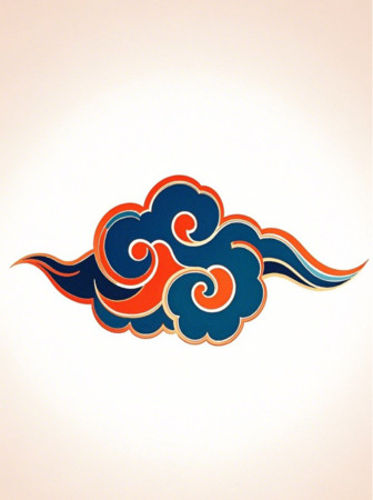 蓝色祥云素材AI图中国风祥云素材图 PNG