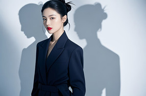 һ��������װ�ͺ�ɫ�ں��Ů�˸���ͼƬ