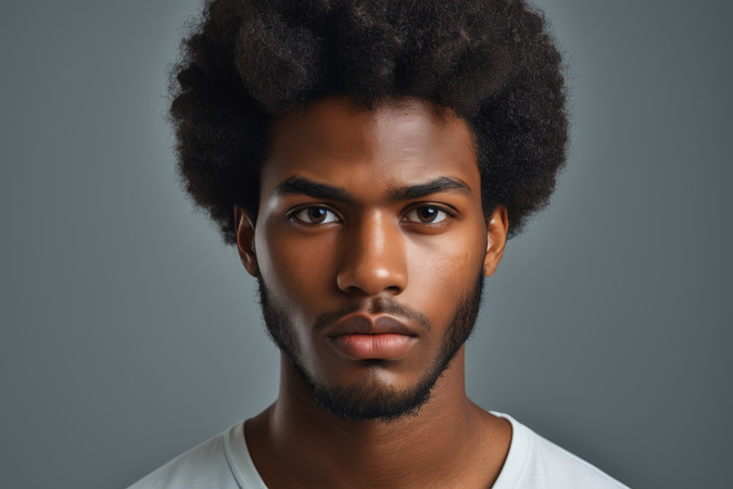 男子留着胡子和白衬衫看着镜头高清图片 男子留着胡子和白衬衫看着镜头高清图片