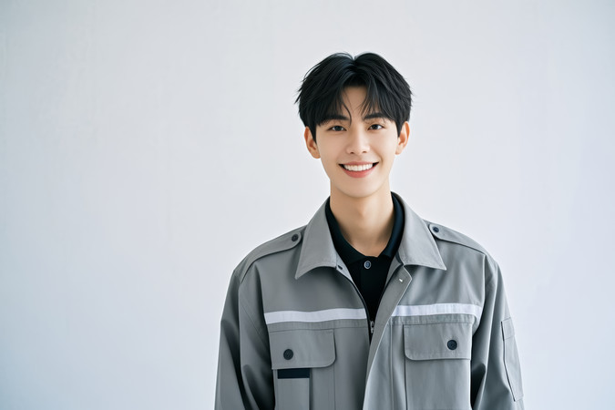 身穿灰色夹克和黑色衬衫的亚洲男子高清图片 身穿灰色夹克和黑色衬衫的亚洲男子高清图片