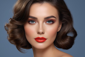 һλ���ź�ɫ�ں����ɫͷ����Ů����дͼƬ