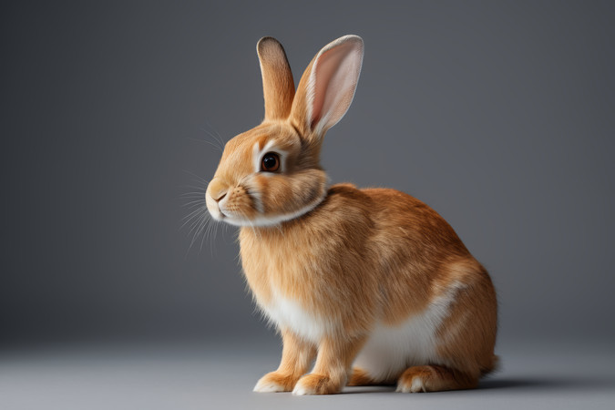 地板上坐着一只兔子高清图片 地板上坐着一只兔子高清图片