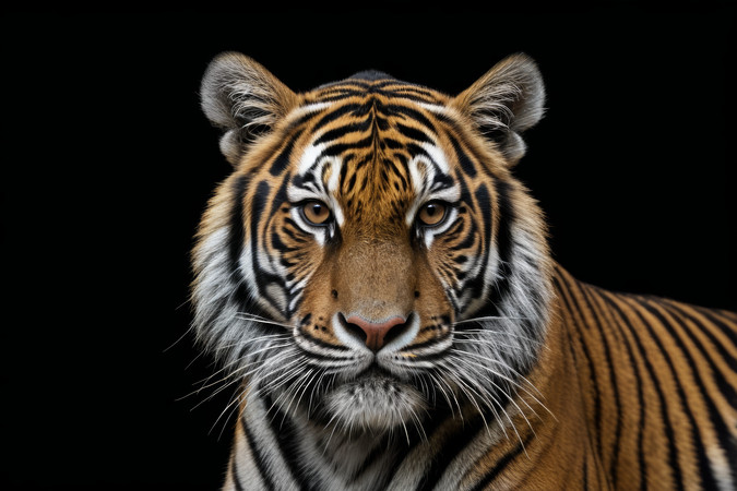 一只老虎正在看着镜头高清图片 一只老虎正在看着镜头高清图片