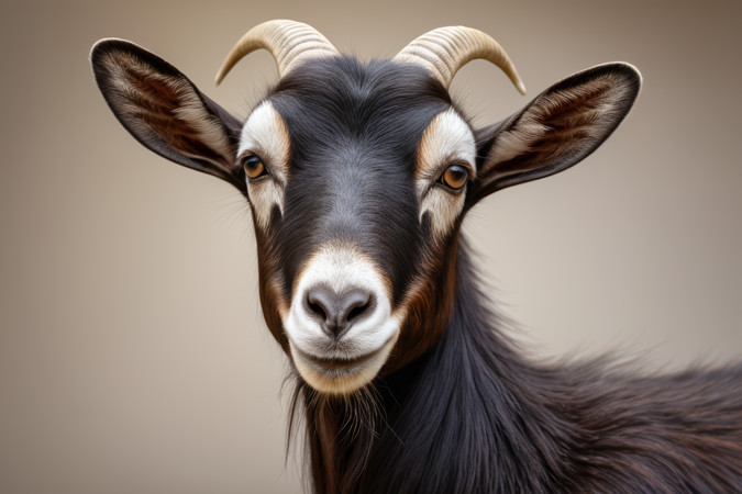 一只长角大角的山羊高清图片 一只长角大角的山羊高清图片