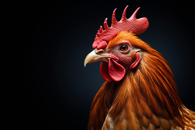 有红色梳子和红色喙高清图片 有红色梳子和红色喙高清图片